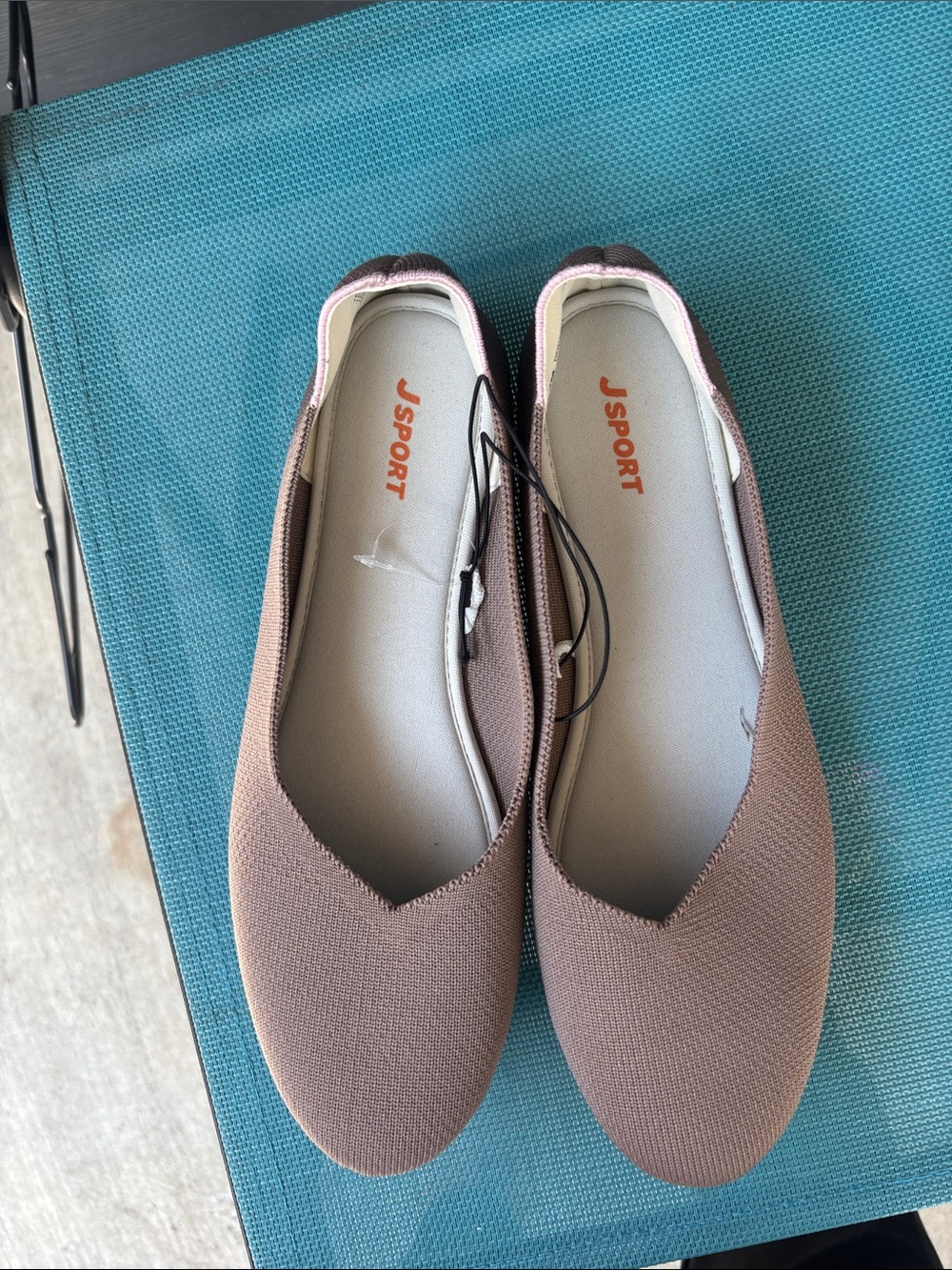 Jsport Women's Slip-On Ballet Flats in Taupe